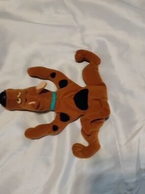 Plush Brown Dog Stuffed Animal with Blue Collar